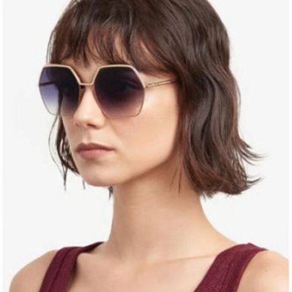 🕶️New Isabel Marant IM 0119/S 0000 IB Sunglasses - Gold Frame, Green Lenses - Picture 2 of 11